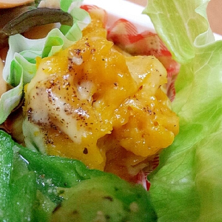 *お弁当おかず* かぼちゃのマヨネーズ焼き